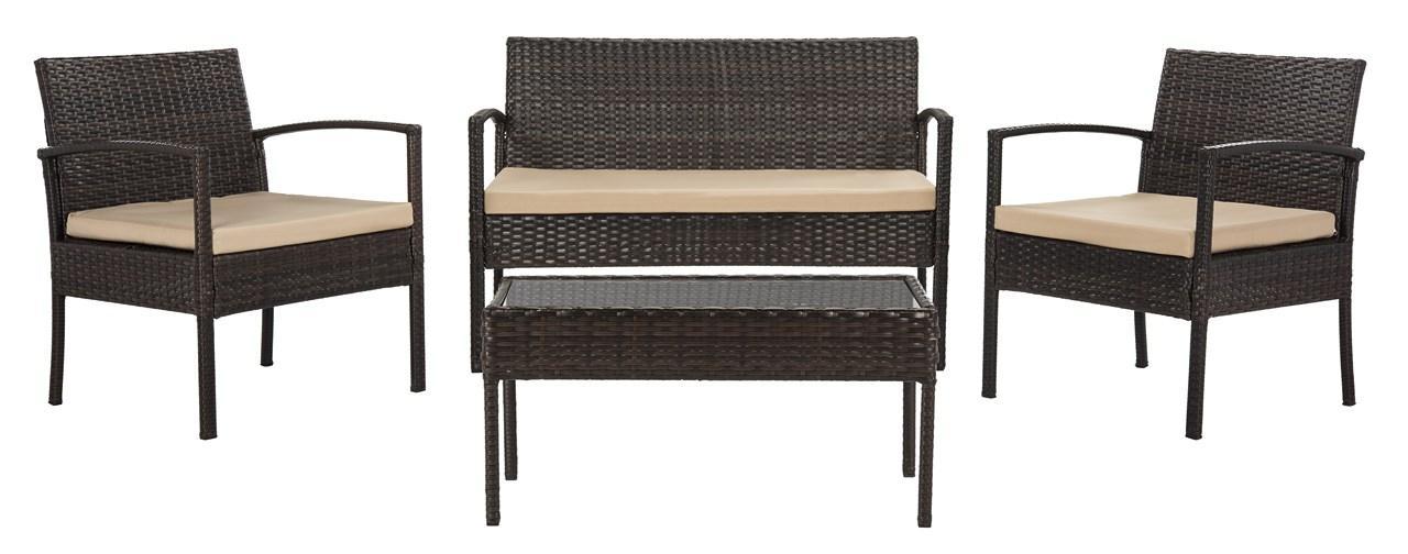 Mattia 4 Piece Rattan Living Set