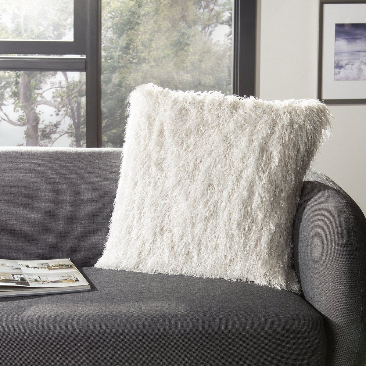 Shag Modish Metallic Pillow