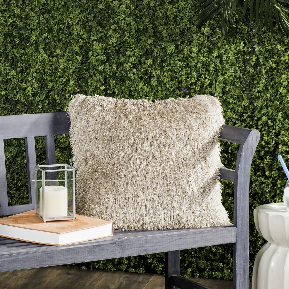 Shag Modish Metallic Pillow