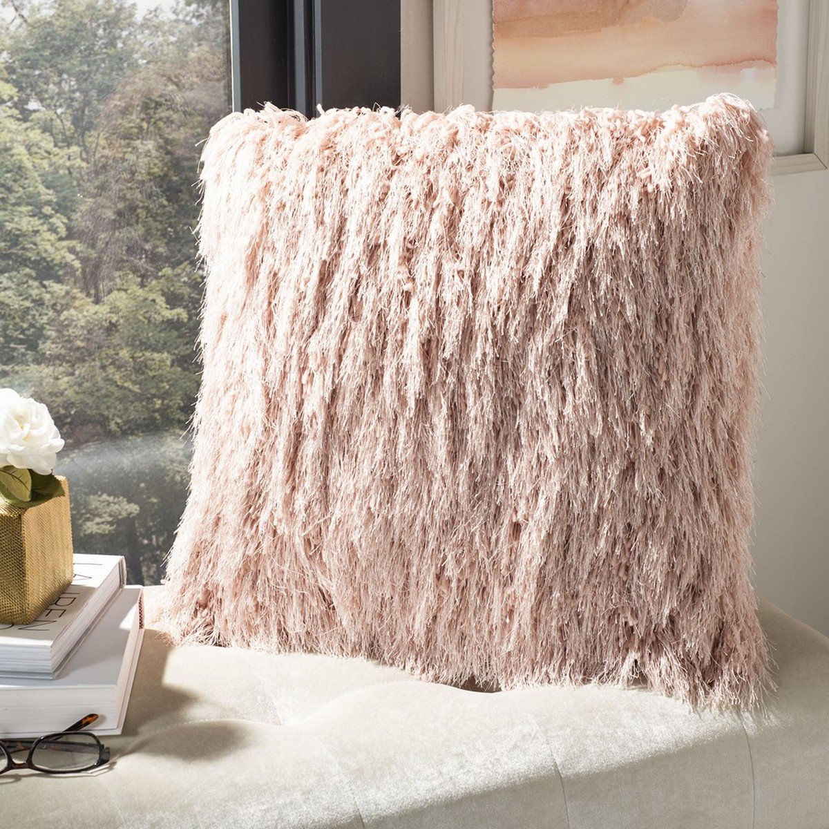 Shag Modish Metallic Pillow
