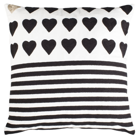 Striped Heart Pillow