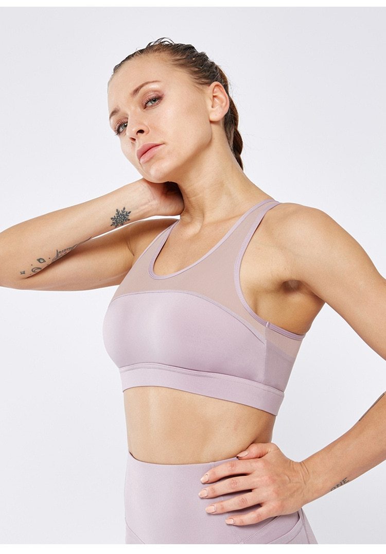 Astoria LUXE Mesh Sports Bra - Mauve