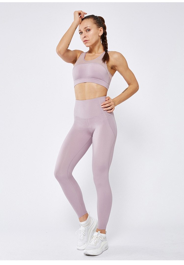 Astoria LUXE Mesh Sports Bra - Mauve