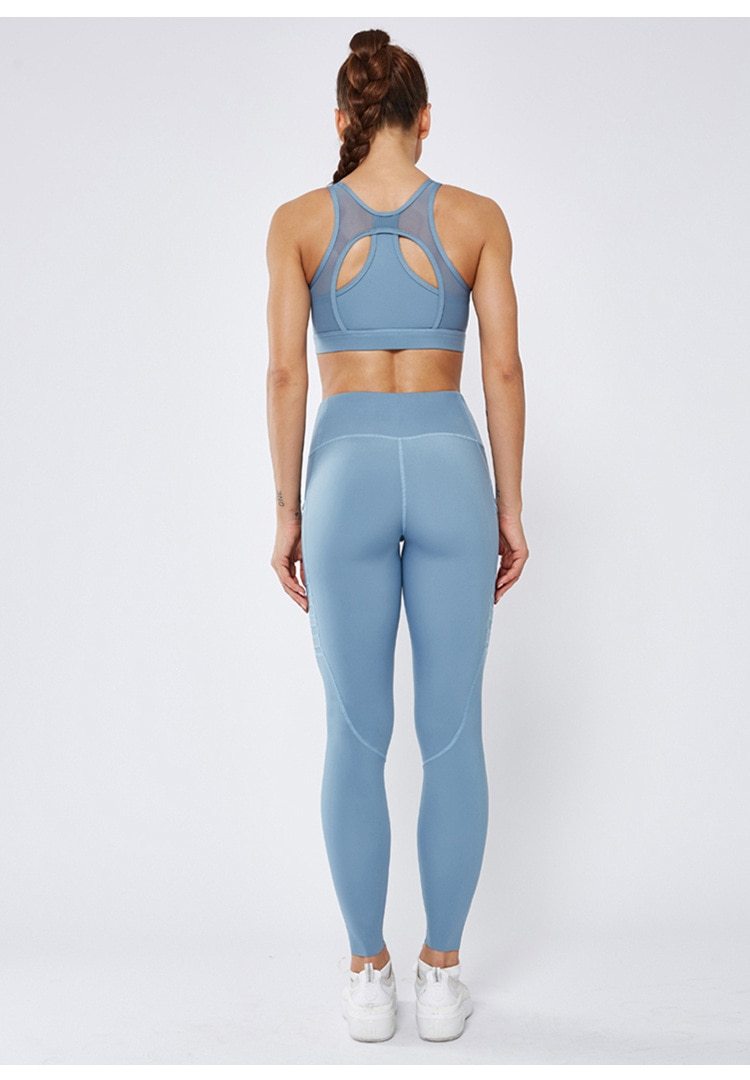 Astoria LUXE Mesh Sports Bra - Blue