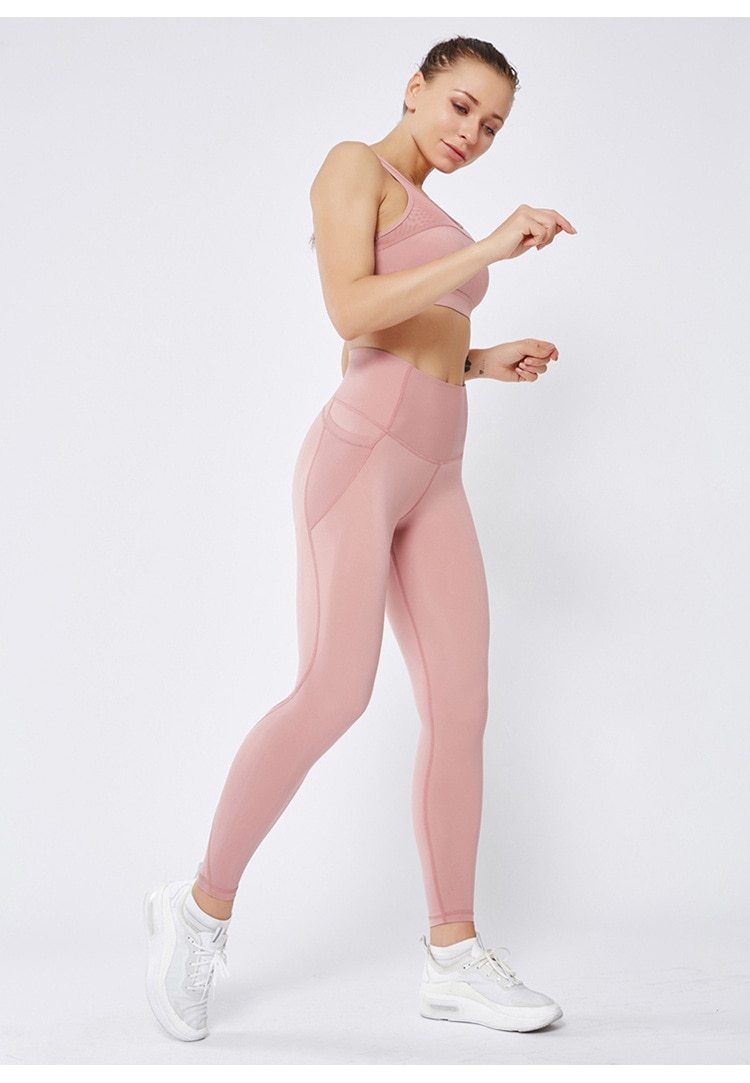 Astoria LUXE Mesh Full Length Legging - Soft Pink
