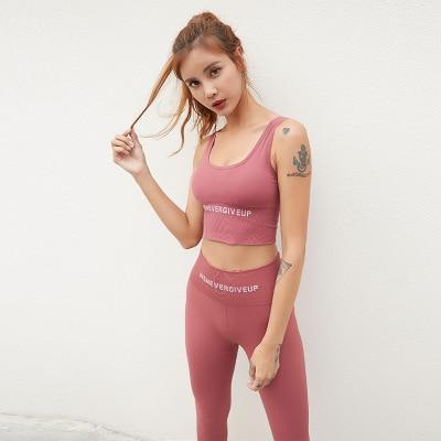 Astoria Seamless 'Never Give Up' Series Sports Crop - Pink