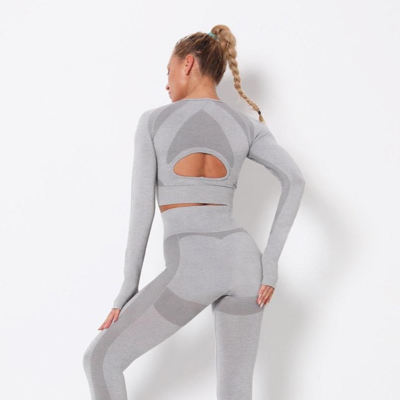 Astoria PURPOSE Sleeved Crop - Light Grey