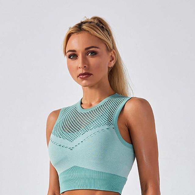 Astoria APEX Mesh Crop - Powder Blue