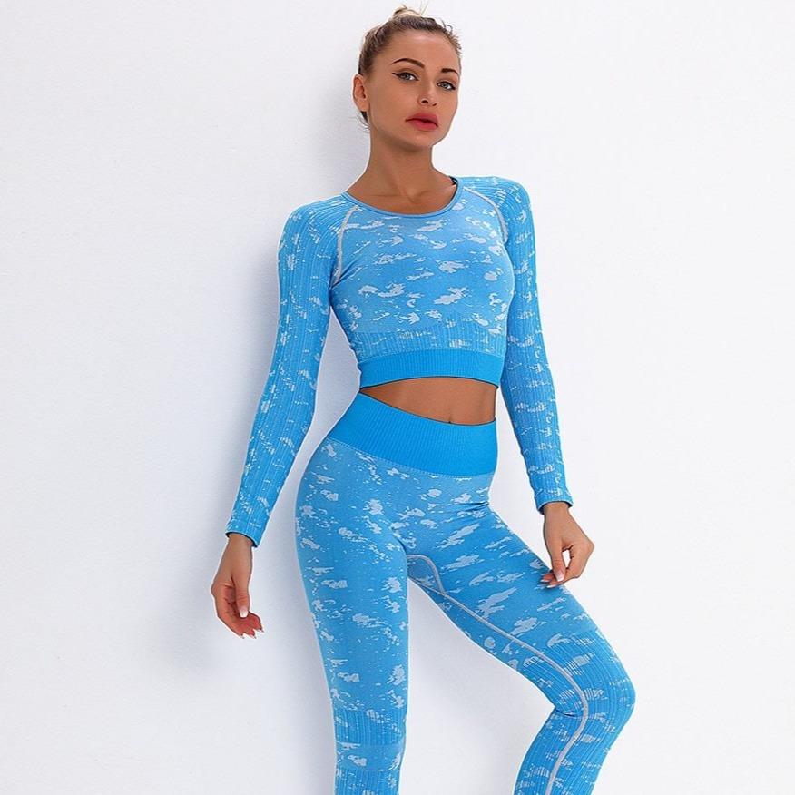 Astoria FLEX Sleeved Crop - Azure