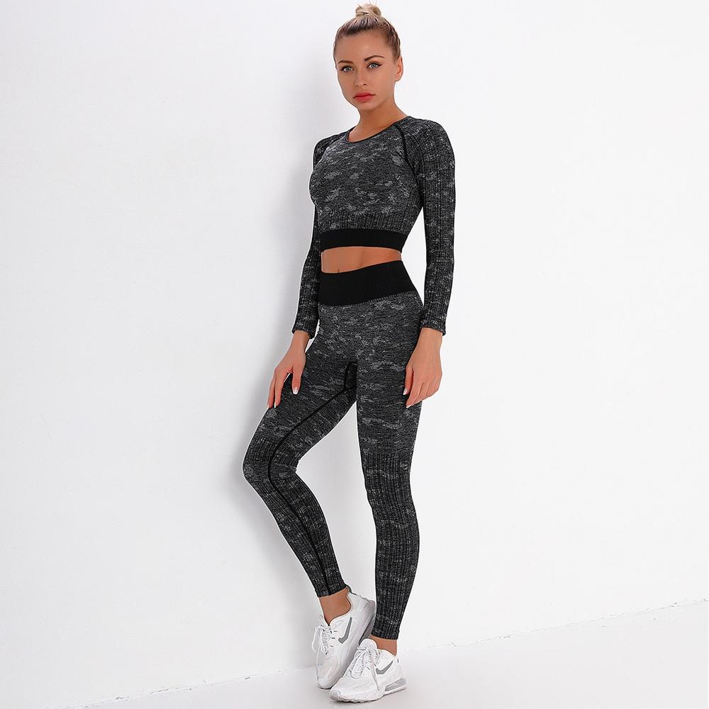 Astoria FLEX Sleeved Crop - Black/Grey