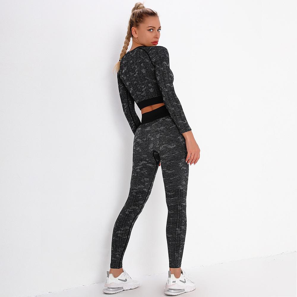 Astoria FLEX Sleeved Crop - Black/Grey