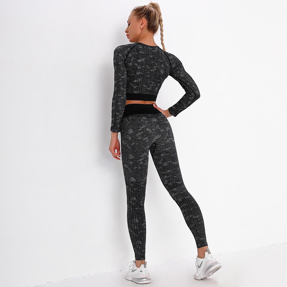Astoria FLEX Sleeved Crop - Black/Grey