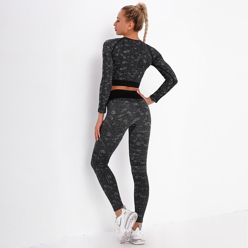 Astoria FLEX Sleeved Crop - Black/Grey