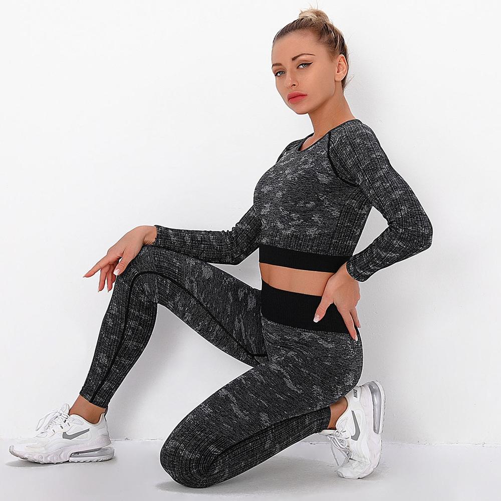 Astoria FLEX Sleeved Crop - Black/Grey