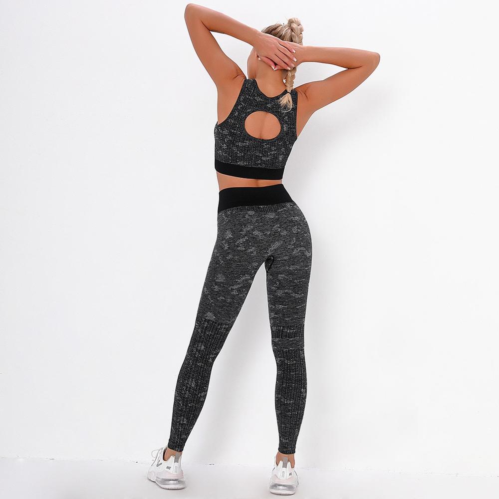 Astoria FLEX Sports Crop - Black/Grey