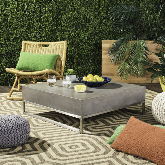 Eartha Indoor / Outdoor Mod Concrete 11.42 In. H Coffee Table