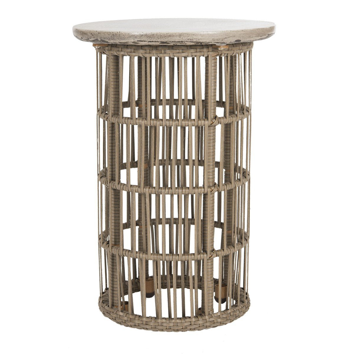 Fane Indoor - Outdoor Modern Concrete 23.23 Inch H Side Table