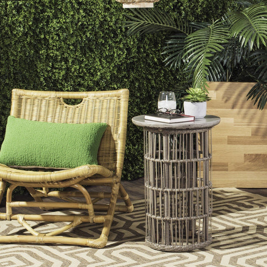 Fane Indoor - Outdoor Modern Concrete 23.23 Inch H Side Table