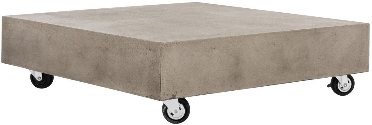 Gargon Indoor/outdoor Modern Concrete 9.84-inch H Coffee Table With Casters