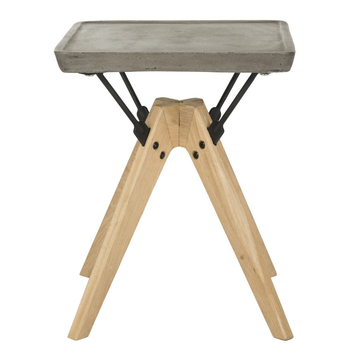 Marcio Indoor - Outdoor Modern Concrete 19.69 Inch H Side Table