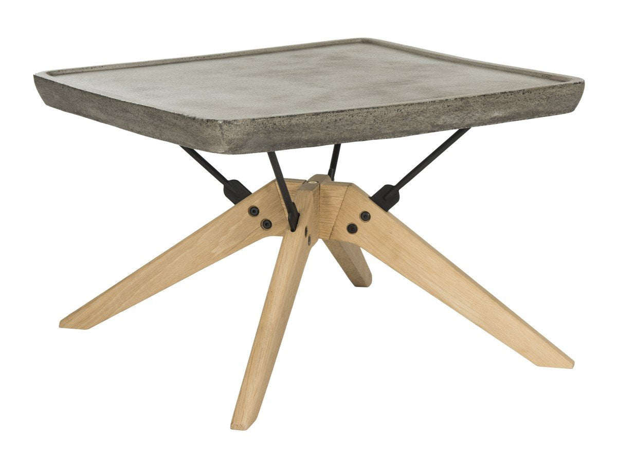 Delartin Indoor - Outdoor Modern Concrete 14.57 Inch H Coffee Table