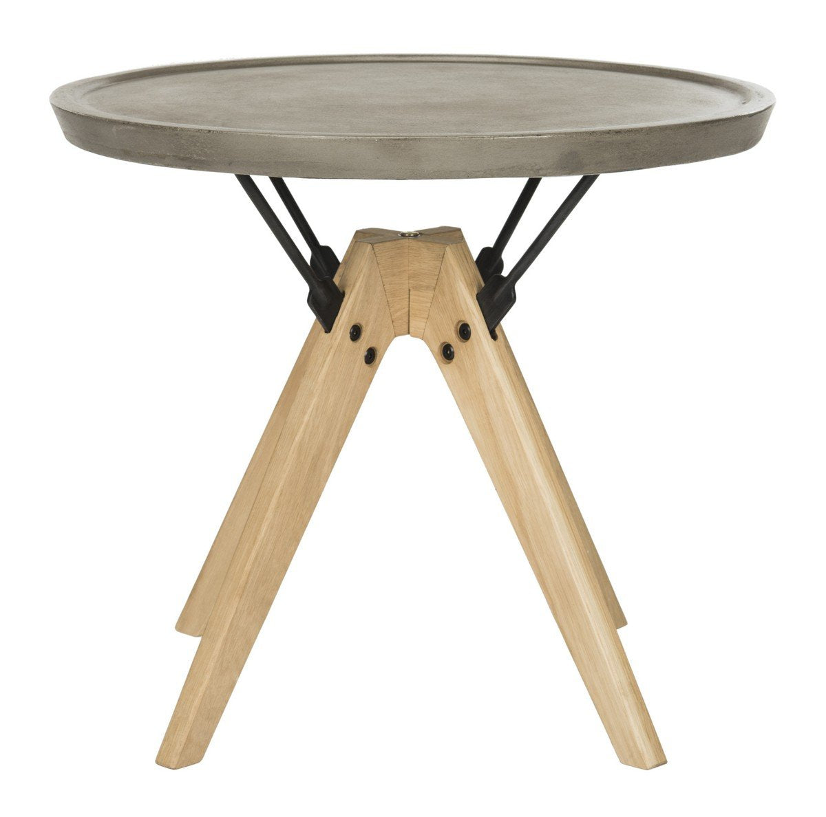Farmond Indoor - Outdoor Modern Concrete 19.69-inch H Side Table