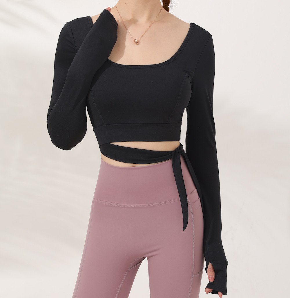 Astoria LUXE Bow Sports Crop - Black