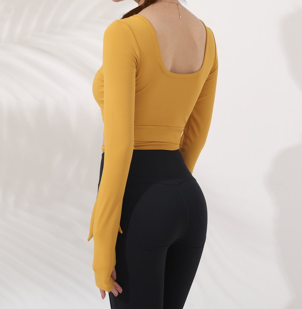 Astoria LUXE Bow Sports Crop - Sunshine Yellow